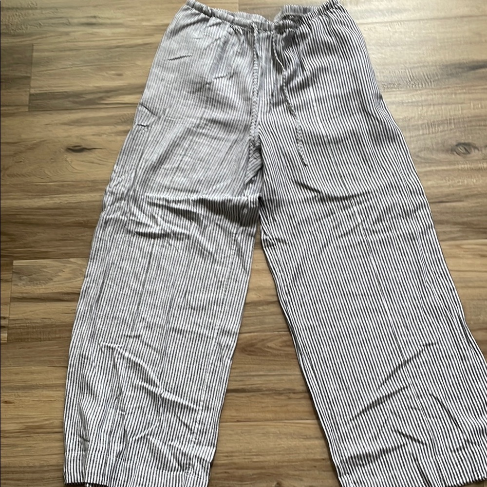 a new day Black and White Striped Wide Leg Pants